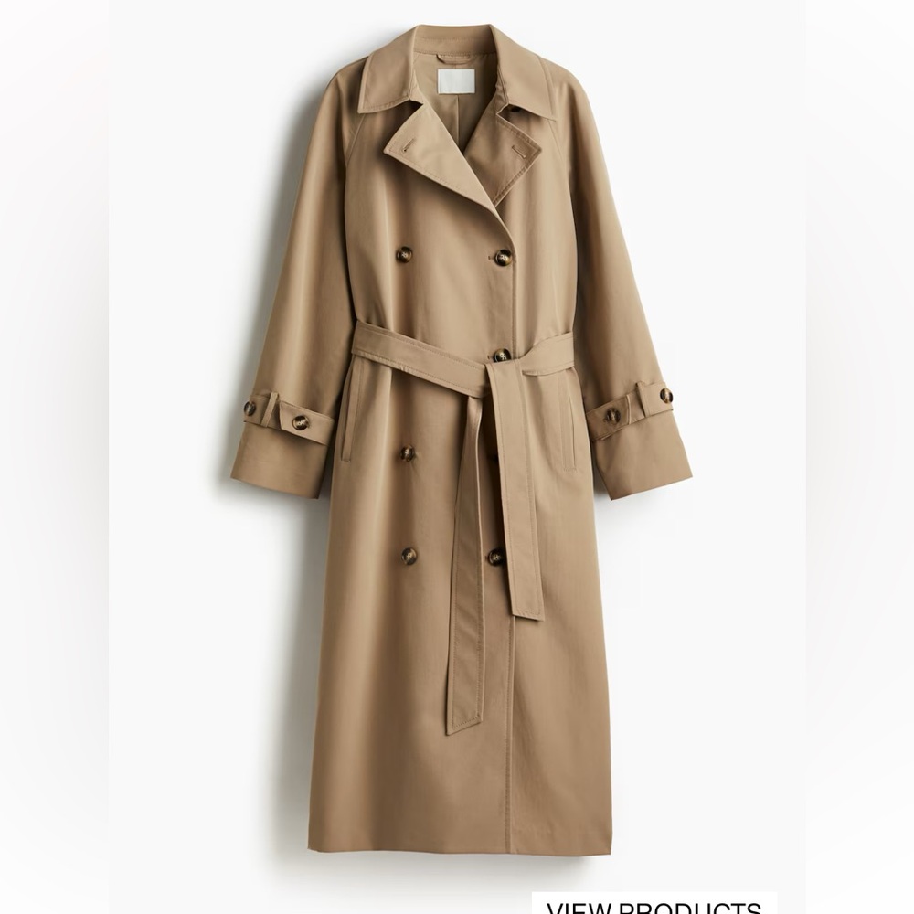 H&M Tan Trench Coat long length